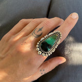 The Emerald Cove Ring- Opalized Petrified Wood and Sterling Silver- Finished to Size or as a Pendant