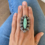 The Sweetheart Ring- Natural Emerald Rose Variscite and Sterling Silver- Finished to Size or as a Pendant