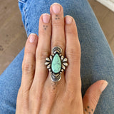 The Peacock Ring - Natural Emerald Rose Variscite and Sterling Silver- Finished to Size or as a Pendant