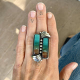 The Fountain Ring- Opalized Petrified Wood and Sterling Silver- Finished to Size or as a Pendant