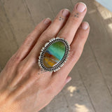 The Tenerife Ring- Opalized Petrified Wood and Sterling Silver- Finished to Size or as a Pendant