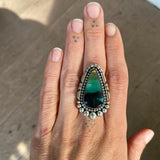 The Emerald Cove Ring- Opalized Petrified Wood and Sterling Silver- Finished to Size or as a Pendant