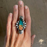 The Peacock Ring - Opalized Petrified Wood and Sterling Silver- Finished to Size or as a Pendant
