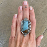 The Point Reyes Ring- BC Ocean Picture Stone and Sterling Silver- Finished to Size or as a Pendant