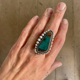 The Laguna Ring- Opalized Petrified Wood and Sterling Silver- Finished to Size or as a Pendant