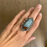 The Point Reyes Ring- BC Ocean Picture Stone and Sterling Silver- Finished to Size or as a Pendant
