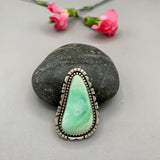 The Cosmos Ring - Natural Carico Lake Turquoise and Sterling Silver- Finished to Size or as a Pendant
