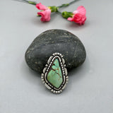 The Silhouette Ring - Natural Royston Turquoise and Sterling Silver- Finished to Size or as a Pendant