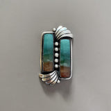 The Fountain Ring- Opalized Petrified Wood and Sterling Silver- Finished to Size or as a Pendant