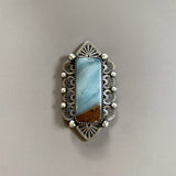 The Point Reyes Ring- BC Ocean Picture Stone and Sterling Silver- Finished to Size or as a Pendant