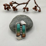 The Fountain Ring- Opalized Petrified Wood and Sterling Silver- Finished to Size or as a Pendant