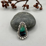 The Emerald Cove Ring- Opalized Petrified Wood and Sterling Silver- Finished to Size or as a Pendant