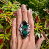 The Deep Sea Ring- Opalized Petrified Wood and Sterling Silver- Finished to Size or as a Pendant