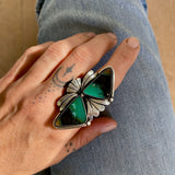The Deep Sea Ring- Opalized Petrified Wood and Sterling Silver- Finished to Size or as a Pendant