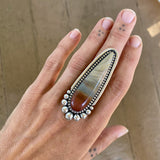 The Talon Ring- Picture Jasper and Sterling Silver- Finished to Size or as a Pendant