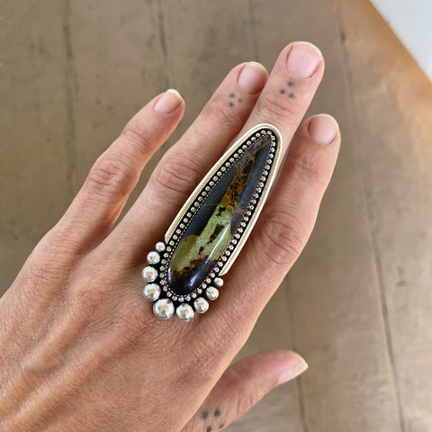 The Talon Ring- Iron Buffalo and Sterling Silver- Finished to Size or as a Pendant