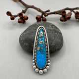 The Talon Ring- Ithaca Peak Turquoise and Sterling Silver- Finished to Size or as a Pendant