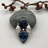 The Mariposa Ring- Pietersite and Sterling Silver- Finished to Size or as a Pendant