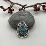 The Ether Ring - Poseidon Variscite and Sterling Silver- Finished to Size or as a Pendant