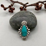 The Peacock Ring - Royston Turquoise and Sterling Silver- Finished to Size or as a Pendant