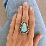 The Ether Ring - Natural Royston Turquoise and Sterling Silver- Finished to Size or as a Pendant