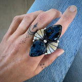 The Mariposa Ring- Pietersite and Sterling Silver- Finished to Size or as a Pendant