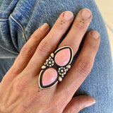 The Cherry Blossom Ring- Made to Order- Pink Conch Shell and Sterling Silver