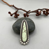 The Chrysoprase Talon Ring- Natural Lemon Chrysoprase and Sterling Silver- Finished to Size or as a Pendant