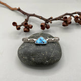 Chunky Stamped Stacker Cuff- Size M/L- Natural Golden Hills Turquoise and Chunky Sterling Silver Bracelet
