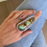 The Mosaic Ring- Natural Royston Turquoise and Sterling Silver- Finished to Size or as a Pendant