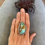The High Tide Ring- Natural Royston Turquoise and Sterling Silver- Finished to Size or as a Pendant