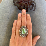 The Sweetheart Ring- Natural Royston Turquoise and Sterling Silver- Finished to Size or as a Pendant