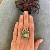The Ether Ring - Natural Royston Turquoise and Sterling Silver- Finished to Size or as a Pendant