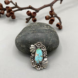 The Desert Rose Ring- Natural Royston Turquoise and Sterling Silver- Finished to Size or as a Pendant
