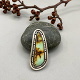 The Mosaic Ring- Natural Royston Turquoise and Sterling Silver- Finished to Size or as a Pendant