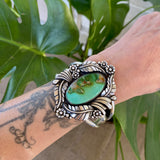 The Bouquet Cuff- Size M/L- Natural Royston Turquoise and Sterling Silver Bracelet