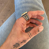 The Rattlesnake Signet Ring- Fits Size 9- Royston Turquoise and Sterling Silver