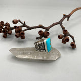The Rattlesnake Signet Ring- Fits Size 9- Royston Turquoise and Sterling Silver