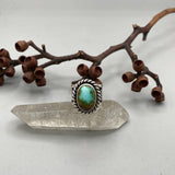 The Polychrome Royston Signet Ring- Fits Size 7.5- Natural Polychrome Royston Turquoise and Sterling Silver