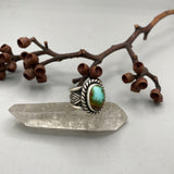 The Polychrome Royston Signet Ring- Fits Size 7.5- Natural Polychrome Royston Turquoise and Sterling Silver