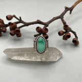 The Broken Arrow Signet Ring- Fits Size 7- Natural Broken Arrow Variscite and Sterling Silver