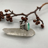 The Broken Arrow Signet Ring- Fits Size 7- Natural Broken Arrow Variscite and Sterling Silver