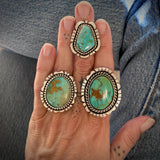 The Ether Ring - Royston Turquoise and Sterling Silver- Finished to Size or as a Pendant
