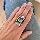 The Phoenix Ring #1- Natural Royston Turquoise and Sterling Silver- Finished to Size or as a Pendant