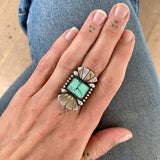 The Phoenix Ring #4- Natural Emerald Rose Variscite and Sterling Silver- Finished to Size or as a Pendant