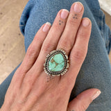 The Ether Ring - Natural Royston Turquoise and Sterling Silver- Finished to Size or as a Pendant