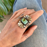 The Phoenix Ring #1- Natural Royston Turquoise and Sterling Silver- Finished to Size or as a Pendant