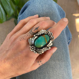 The Bouquet Ring- Royston Turquoise and Sterling Silver- Finished to Size or as a Pendant
