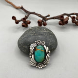 The Bouquet Ring- Royston Turquoise and Sterling Silver- Finished to Size or as a Pendant