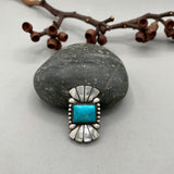 The Phoenix Ring #3- Royston Turquoise and Sterling Silver- Finished to Size or as a Pendant